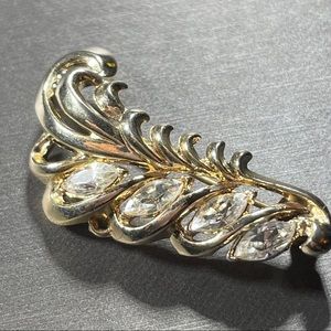 Coro Vintage Swoop Modern Minimalist Brooch Pin